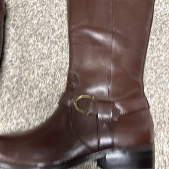 Lauren Ralph Lauren Womens Margarite Dark Brown Riding Boots 5 Width B NWB - Picture 10 of 16